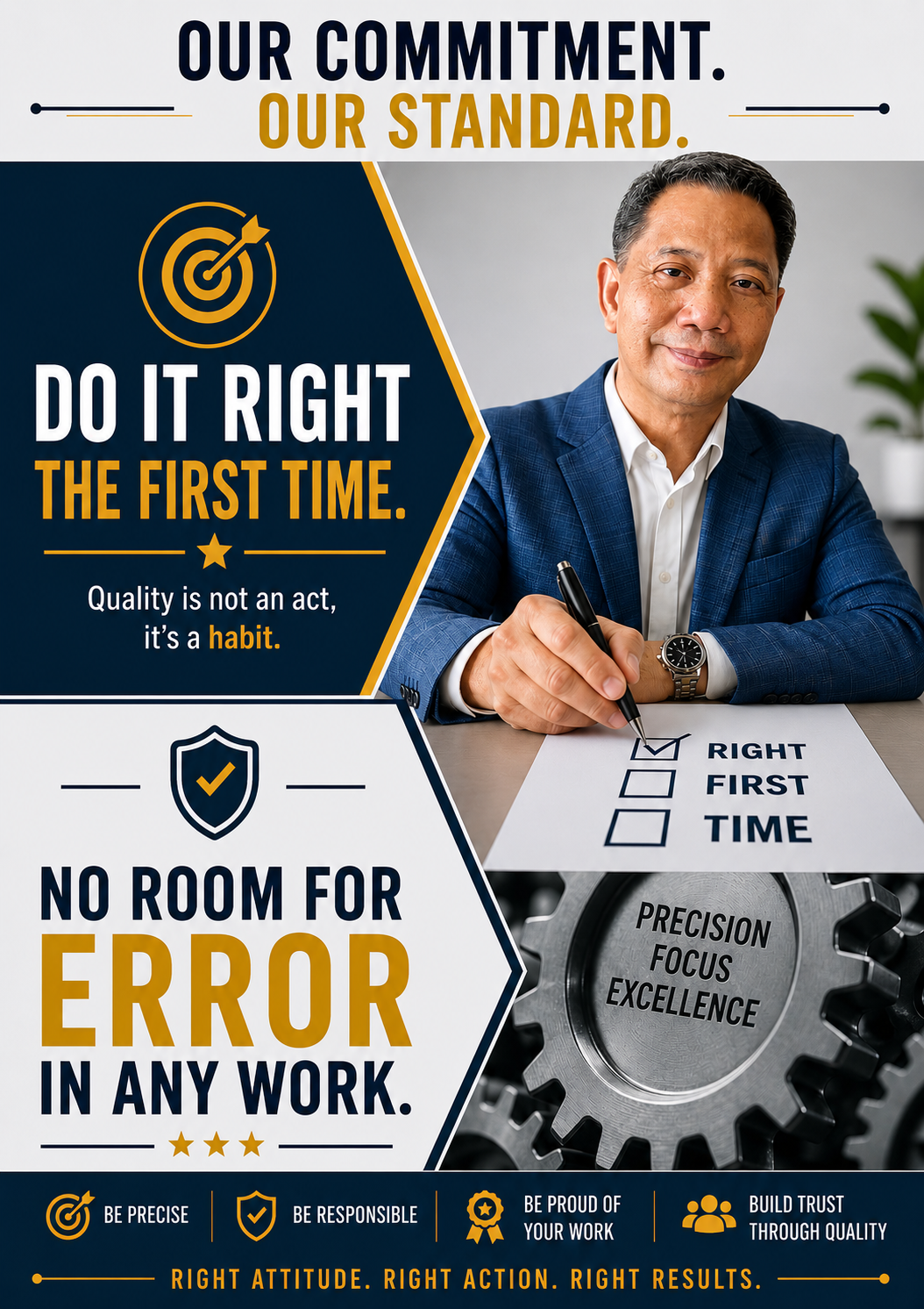 Our Commitment, Our Standard leadership poster