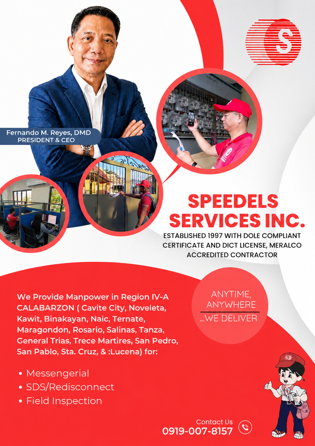 SPEEDels service commitment poster